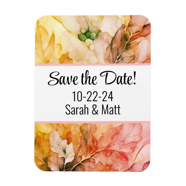 Save the date magnet pink (Vertical)