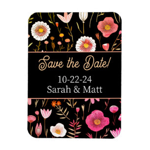 Save the date magnet pink