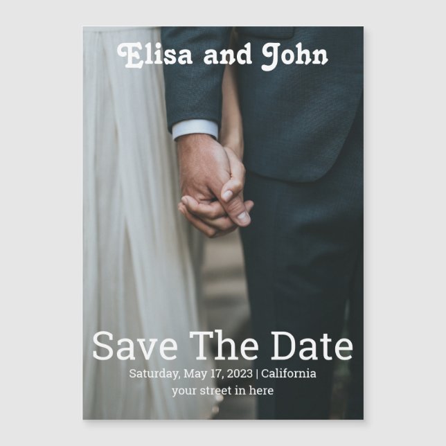 Save The Date Magnetic Card (Front)