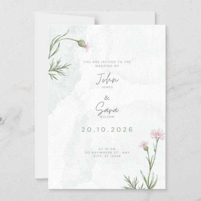 Save the date magnetic invitation (Front)