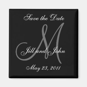 Save the Date Magnets Names and Monogram