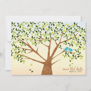 Save The Date Magnifique arbre aux oiseaux Enregistrez la date