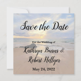 Save The Date Magnifique plage de Maui Enregistrer la date