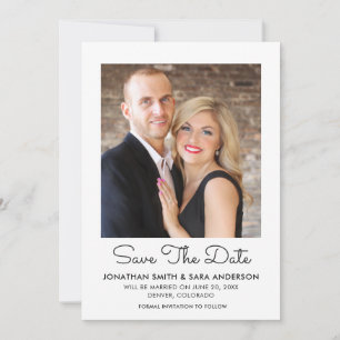 Save The Date Magnifique Script Minimal Enregistrer La Date Phot