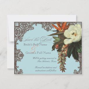 Save The Date Magnolias n Bird of Paradise - Enregistrer la date