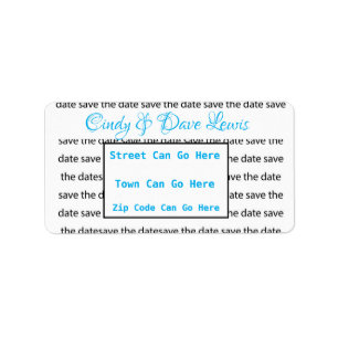 Save The Date Mailing Return Label