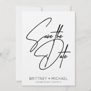 Save The Date Mains minimalistes