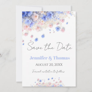 Save The Date Maison de campagne romantique aux fleurs sauvages 