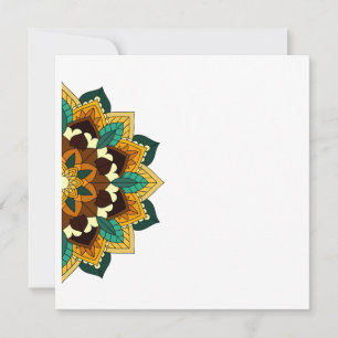 Save The Date Mandala Motif 2002 en jaune et bronzette Enregistr