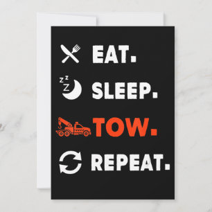 Save The Date Mangez Sleep Tow Repeat Tow Truck Driver Cadeau