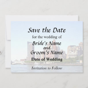 Save The Date Manhattan NY - Skyline de Manhattan par temps clai