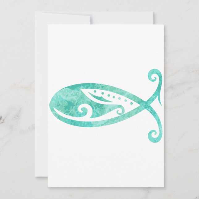 Save The Date Maori Christian Fish Ocean Idée cadeau (Devant)