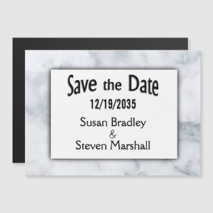 Save the Date Marble Magnetic Invitation