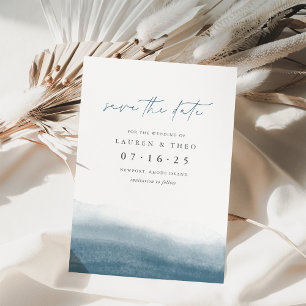 Save The Date Marées lagune Elégante Aquarelle côtière simple