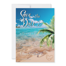 Marées Turquoise Tropical Palm Tree Beach Mariage