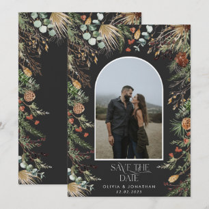 Save The Date Mariage 1 arche photo aquarelle botanique floral