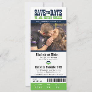 Save The Date Mariage à la chaux bleue Enregistrer le billet de 