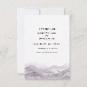 Save The Date Mariage à l'aquarelle violette