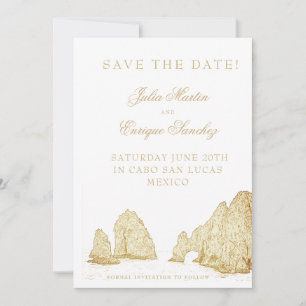 Save The Date Mariage à l'Arche de Cabo San Lucas