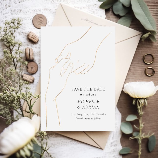 Save The Date Mariage à main simple pour couples (Créateur téléchargé)