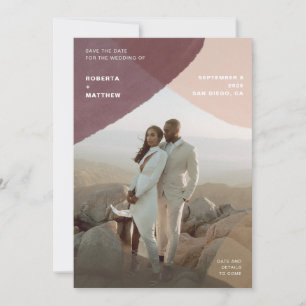 Save The Date Mariage Abstrait moderne de couverture photo Paste