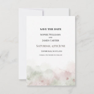 Save The Date Mariage Aquarelle Rose
