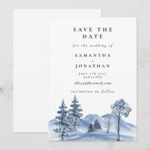 Mariage arbre d'hiver aquarelle et terres de monta