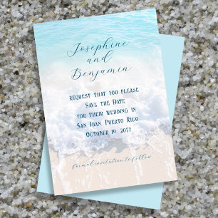 Save The Date Mariage Arrière - plan mer et sable