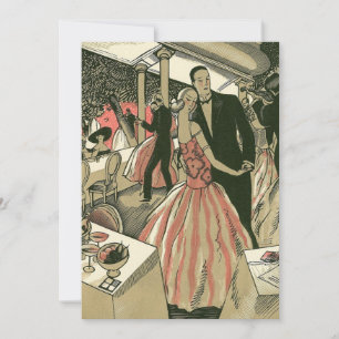 Save The Date Mariage Art Déco Vintage, Première Danse des Jeune