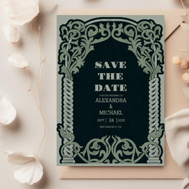 Save The Date Mariage Art nouveau antique (Créateur téléchargé)
