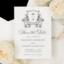 Mariage au Blason Floral Élégant