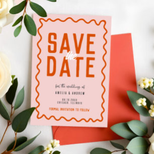 Save The Date Mariage audacieux et moderne