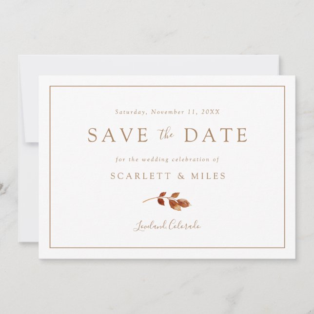 Save The Date Mariage automne (Devant)