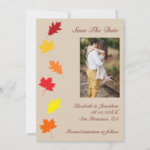 Save The Date Mariage aux feuilles d'automne