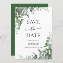Mariage aux feuilles d'eucalyptus