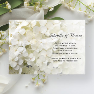 Save The Date Mariage blanc Hydrangea Enregistrer la date Faire-