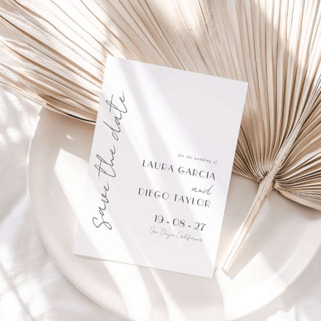 Save The Date Mariage blanc simple (Créateur téléchargé)
