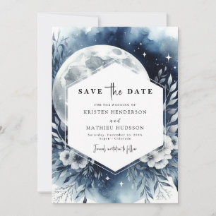 Save The Date Mariage bleu clair classique