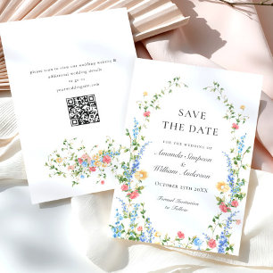 Save The Date Mariage Bohème Fleur sauvage de Meadow