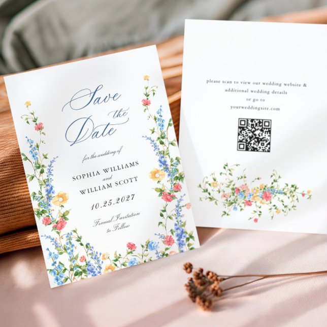 Save The Date Mariage Bohème Fleur sauvage de Meadow (Créateur téléchargé)
