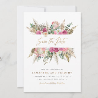 Save The Date Mariage Bohème Floral Enregistrez La Date