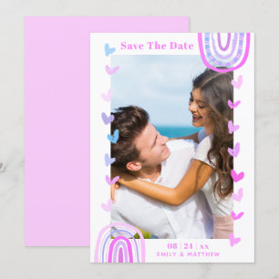 Save The Date Mariage Boho Décontracté moderne engagé