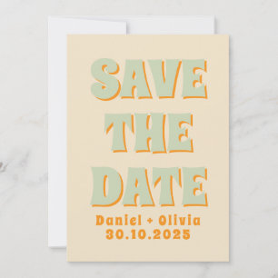 Save The Date Mariage Boho Super coloré rétro