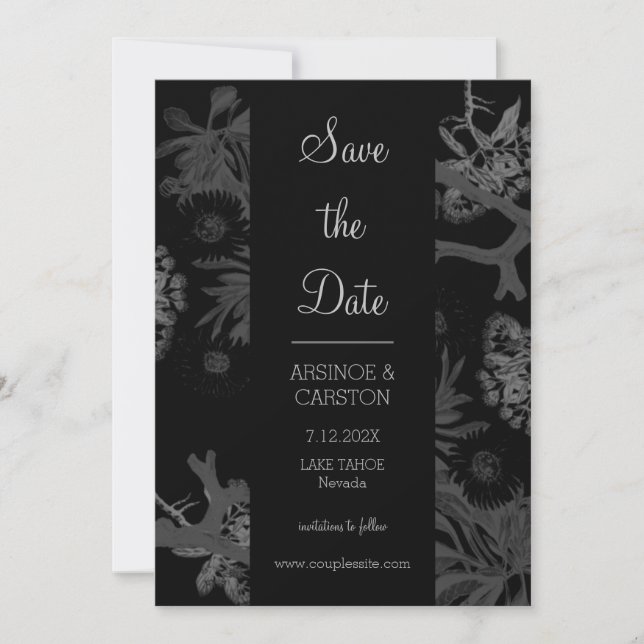Save The Date Mariage botanique de charme (Devant)