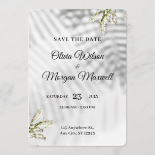 Save The Date Mariage Botanique Minimaliste Élégant