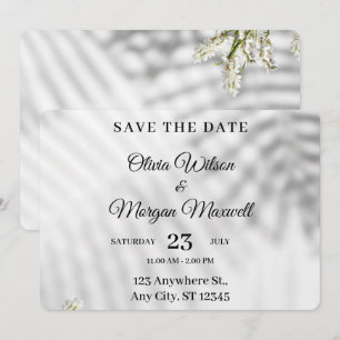 Save The Date Mariage Botanique Minimaliste Élégant