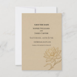 Save The Date Mariage Botanique Tan