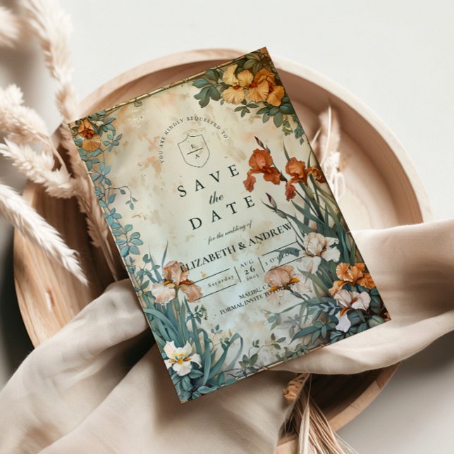Save The Date Mariage Botanique Tropical Vintage (Créateur téléchargé)