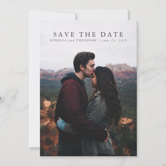 Save The Date Mariage botanique vert à l'aquarelle sarcelle (Devant)