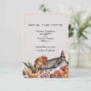 Save The Date Mariage britannique sur le toit de chaume Enregist